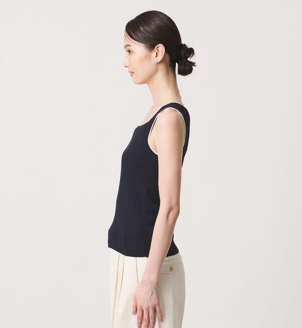 UNITED ARROWS「リブ スクエア キャミソールニット ‐ウォッシャブル‐」|タンクトップ|