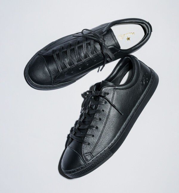 UNITED ARROWS green label relaxing「【別注】＜CONVERSE＞GLR オールスター クップ OX レザー ブラック ドレス スニーカー」|スニーカー|BLACK