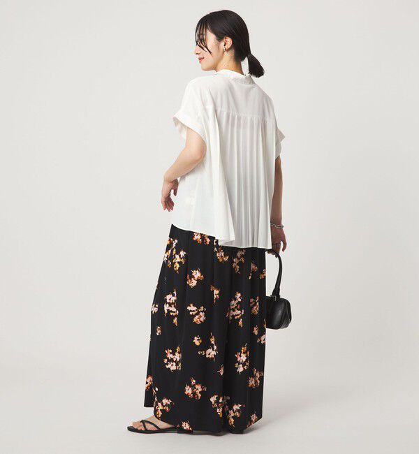 UNITED ARROWS green label relaxing「【WEB限定】＜at ease＞バック プリーツ ブラウス UVカット 通気性」|シャツ・ブラウス|
