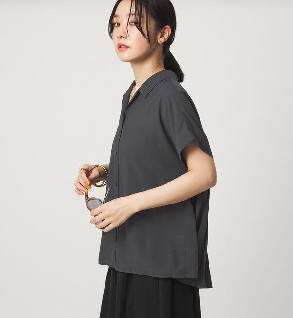 UNITED ARROWS green label relaxing「【WEB限定】＜at ease＞バック プリーツ ブラウス UVカット 通気性」|シャツ・ブラウス|