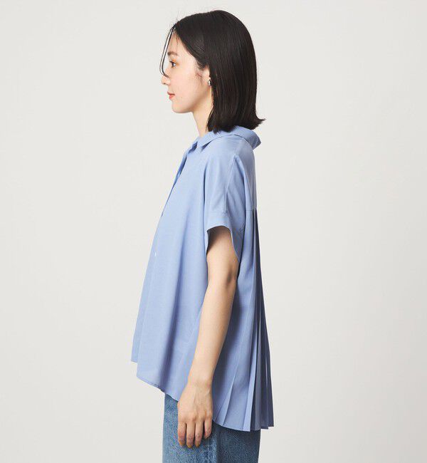 UNITED ARROWS green label relaxing「【WEB限定】＜at ease＞バック プリーツ ブラウス UVカット 通気性」|シャツ・ブラウス|