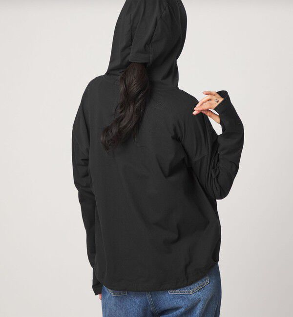 UNITED ARROWS green label relaxing「【WEB限定】＜at ease＞ドロスト カットソー パーカー  UVカット 接触冷感 遮熱」|パーカー|