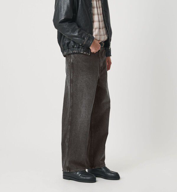 BEAUTY&YOUTH UNITED ARROWS「フェード バギー テーパード 5P デニムパンツ」|チノ|BLACK
