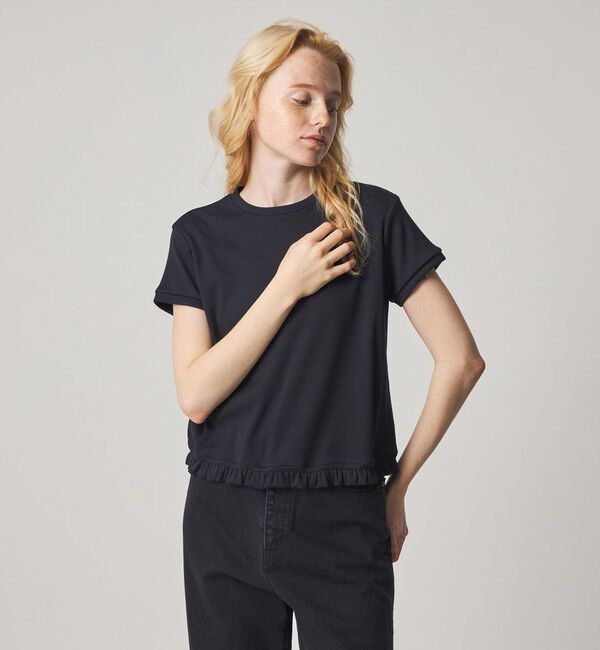 STEVEN ALAN「＜Steven Alan＞フリル Tシャツ」|Tシャツ・カットソー|NAVY