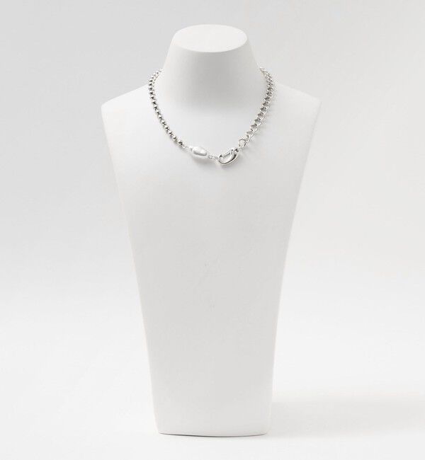 BEAUTY&YOUTH UNITED ARROWS「パールモチーフ&times;ミックスチェーン ネックレス」|ネックレス|