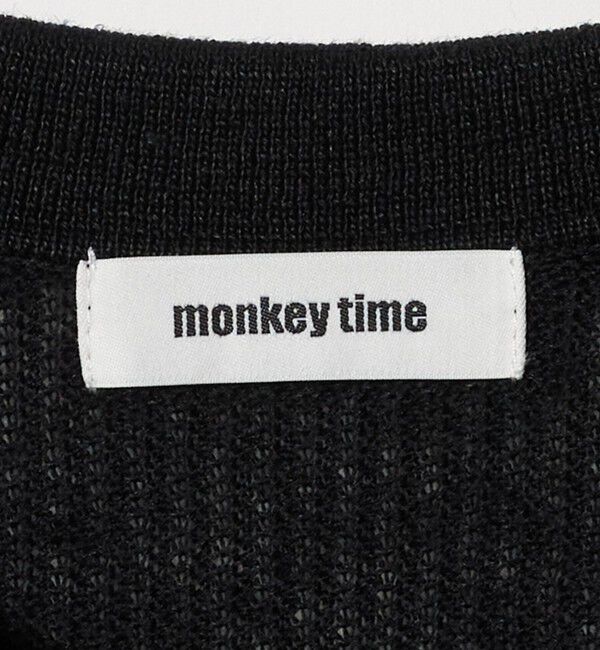 MONKEY TIME「リネンミックス シアー スキッパー ポロシャツ」|ニット・セーター|