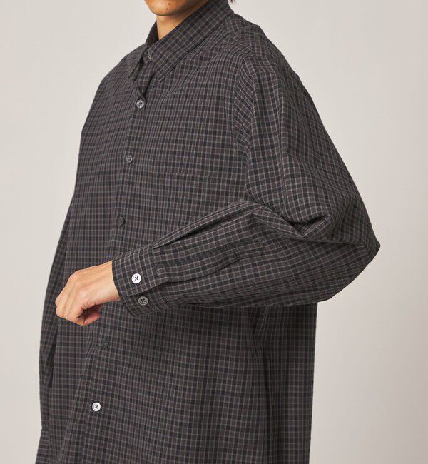 STEVEN ALAN「＜Steven Alan＞ オーガニックコットン ミニチェック リバースシーム シャツ LOOSE」|シャツ・ブラウス|