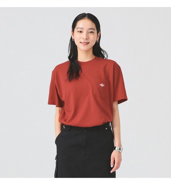 Ray BEAMS 「DANTON / ポケット Tシャツ　26SS 洗濯可 ロゴオーバーサイズ リラックス メンズライク ダントン」|Tシャツ・カットソー|