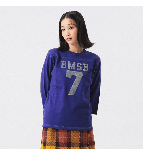 BEAMSBOY「テンジク フットボール 3/4 Tシャツ」|Tシャツ・カットソー|PURPLE
