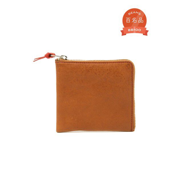 BEAMS PLUS「Double Zip Wallet」|財布|BROWN/RED