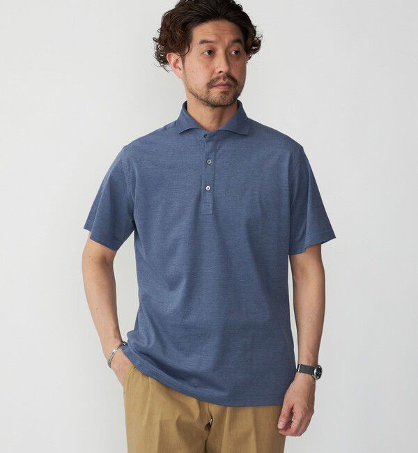 SHIPS「SHIPS：ALBINI 32ゲージ カノコ無地 ポロシャツ」|ポロシャツ|