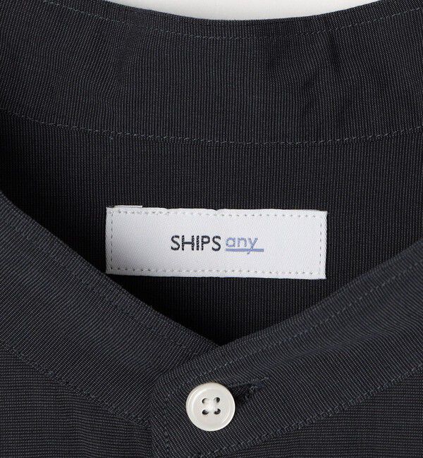SHIPS any「SHIPS any:〈洗濯機可能〉ストライプ / ソリッド リラックス バンドカラー シャツ 26AW◆」|シャツ・ブラウス|