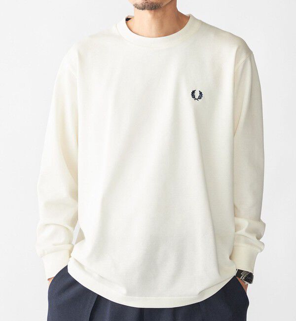 SHIPS「【SHIPS別注】FRED PERRY: ピケ ロングスリーブ T シャツ」|Tシャツ・カットソー|