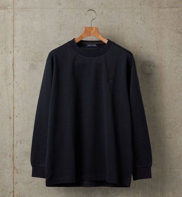 SHIPS「【SHIPS別注】FRED PERRY: ピケ ロングスリーブ T シャツ」|Tシャツ・カットソー|ダークブルー