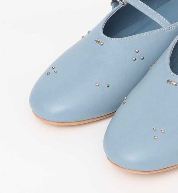 quaranciel「quaranciel: スタッズ フラット ストラップ シューズ」|バレエシューズ|