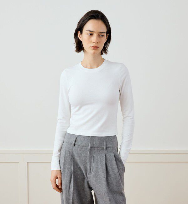JAMES PERSE「コットンポリエステル クロップドTシャツ WMTP3925」|Tシャツ・カットソー|