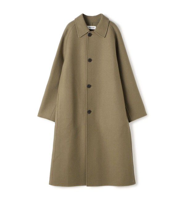 Edition「ウールカシミヤ ダブルフェイス ロングコート」|ステンカラーコート|45 キャメル