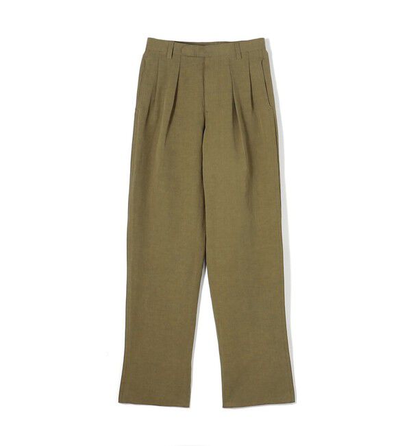 TOMORROWLAND MENS「リネンコットン 2タック ペグトップテーパードパンツ」|その他|57 カーキ