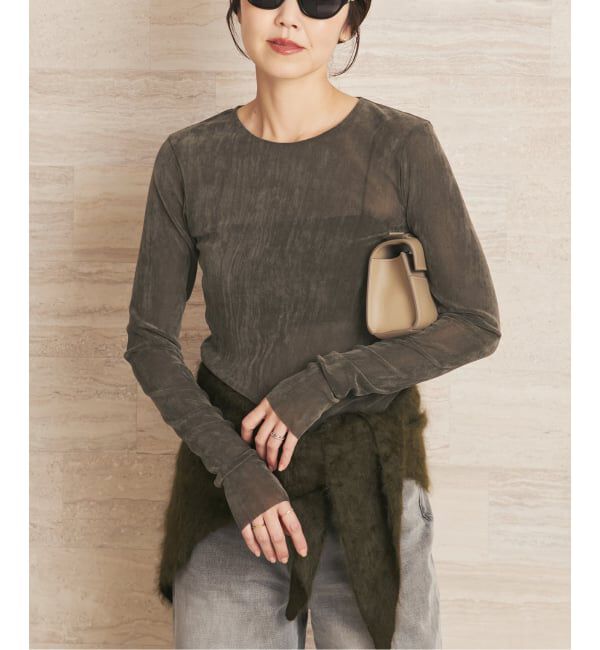 Plage「《追加》Flocky Mesh ロンT」|Tシャツ・カットソー|