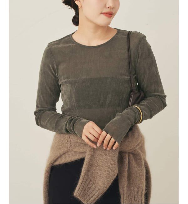 Plage「《追加》Flocky Mesh ロンT」|Tシャツ・カットソー|