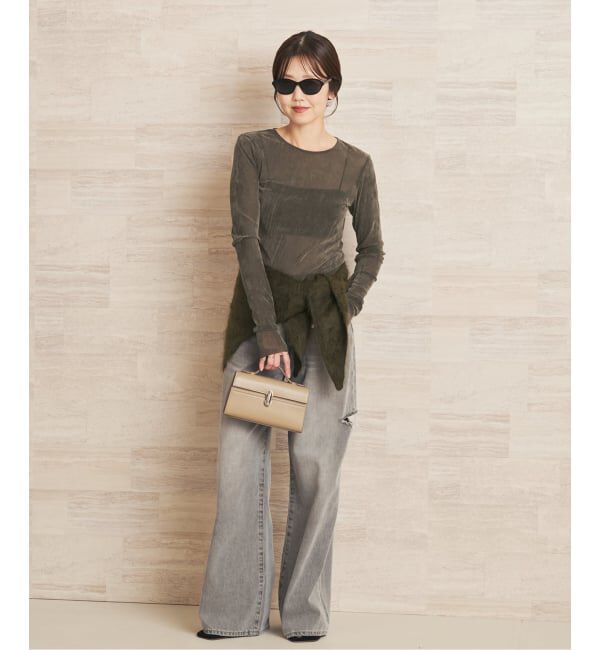 Plage「《追加》Flocky Mesh ロンT」|Tシャツ・カットソー|
