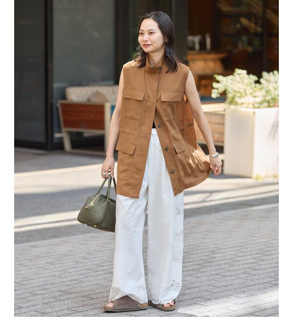 JOURNAL STANDARD「カットワークレース パンツ」|スラックス|