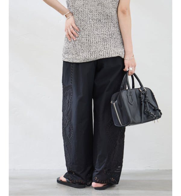 JOURNAL STANDARD「カットワークレース パンツ」|スラックス|