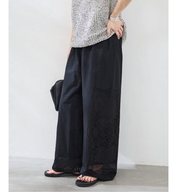 JOURNAL STANDARD「カットワークレース パンツ」|スラックス|