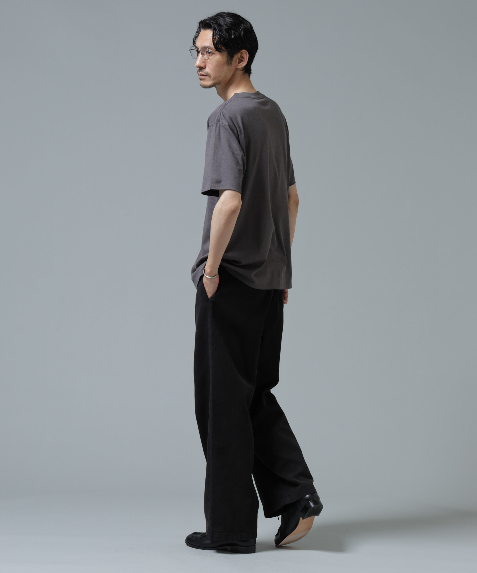 NANO universe「Anti Soaked(R) 汗染み防止 ライトウェイト 5.6oz ミドルシルエットTシャツ」|Tシャツ・カットソー|