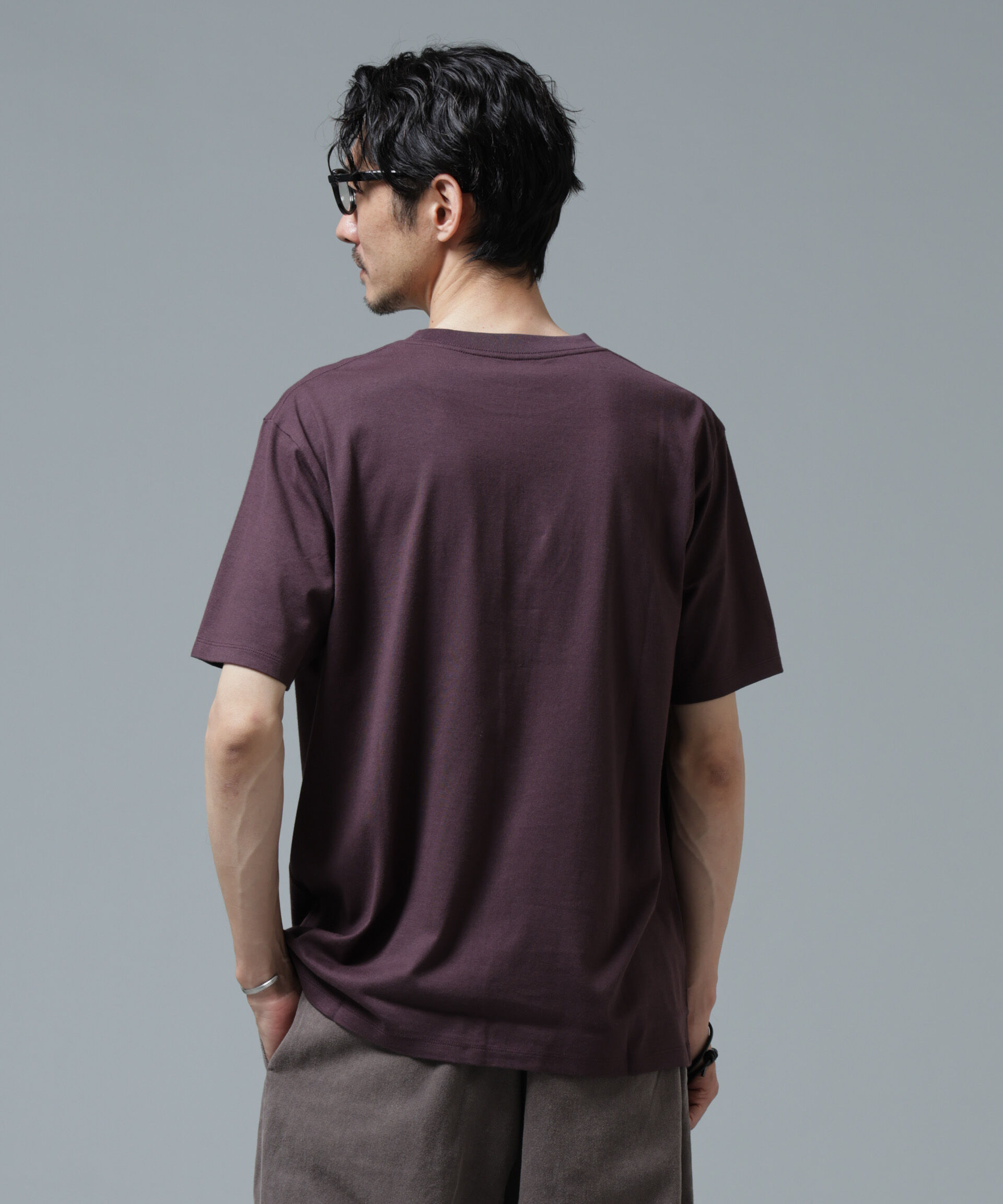 NANO universe「Anti Soaked(R) 汗染み防止 ライトウェイト 5.6oz ミドルシルエットTシャツ」|Tシャツ・カットソー|