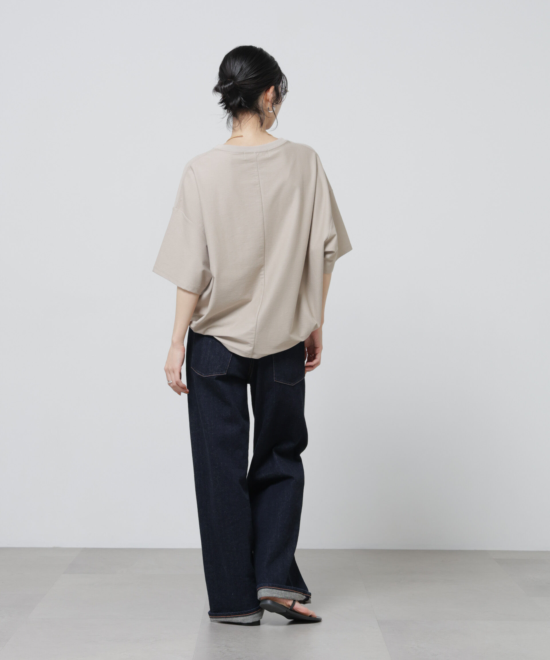 NANO universe「「Meaningful Continuity」coveross(R)ツイル調冷感プレーティング天竺Tシャツ」|Tシャツ・カットソー|