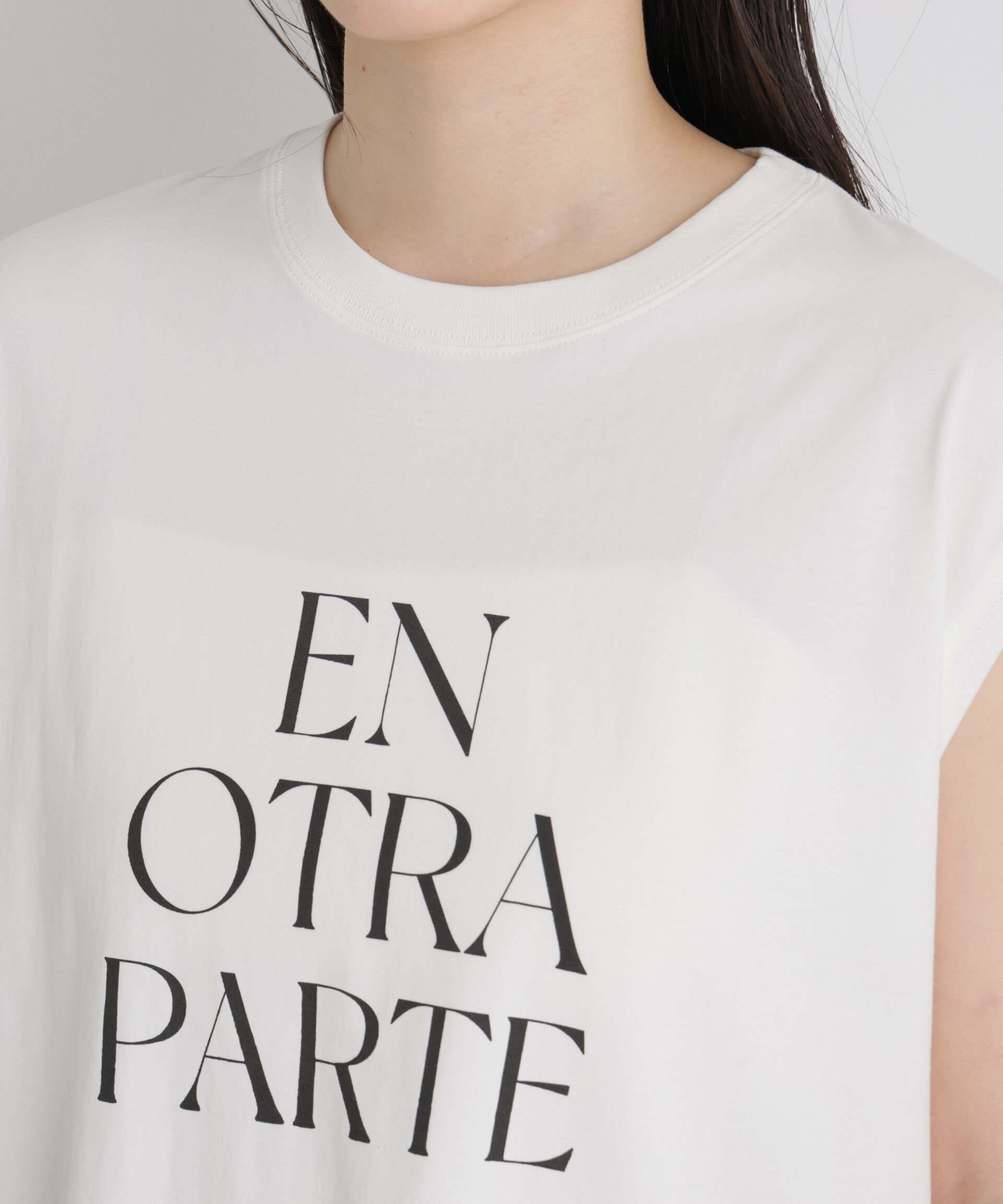 NANO universe「MINERALTEX(TM)ロゴプリントノースリーブTシャツ」|Tシャツ・カットソー|