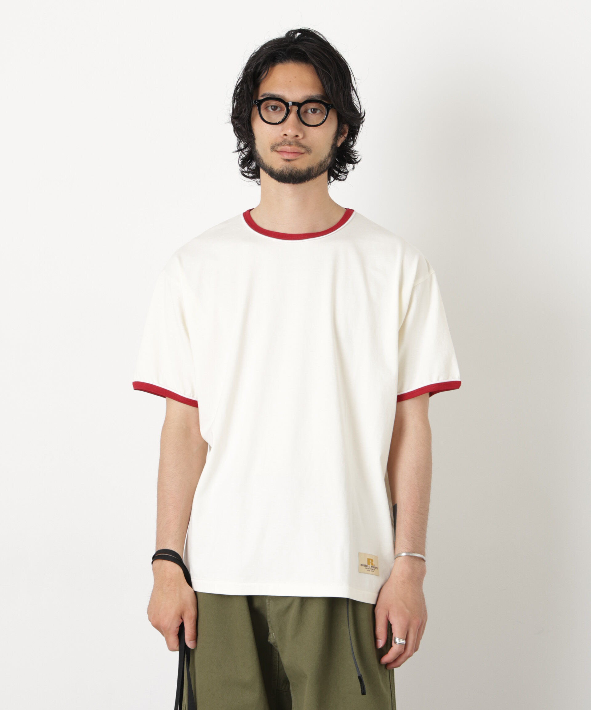 NANO universe「RUSSELL ATHLETIC/別注 RUSSELL ATHLETIC 製品加工 TEE」|Tシャツ・カットソー|クリーム5