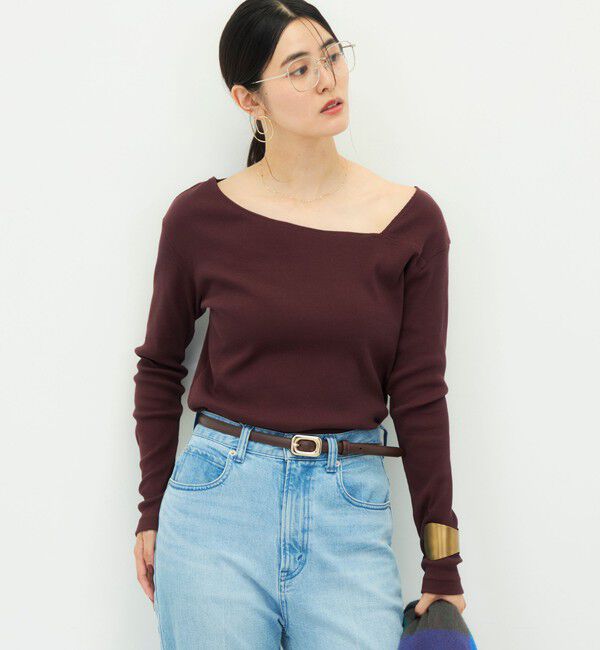 NOLLEY'S「ウォッシャブルヴィンテージリブアシンメトリープルオーバー」|Tシャツ・カットソー|