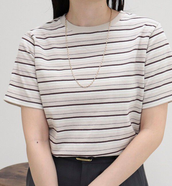 fredy emue「汗ジミ軽減天竺BasicTシャツ」|Tシャツ・カットソー|ベージュ系その他