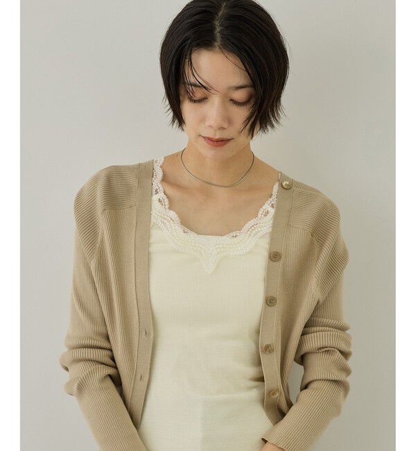 SALON adam et rope'「Hug Wool レースタンクトップ / イージーケア」|タンクトップ|