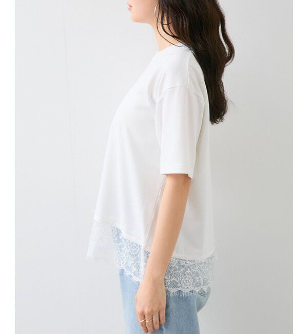 VIS「裾レースフレンチプルオーバー」|Tシャツ・カットソー|
