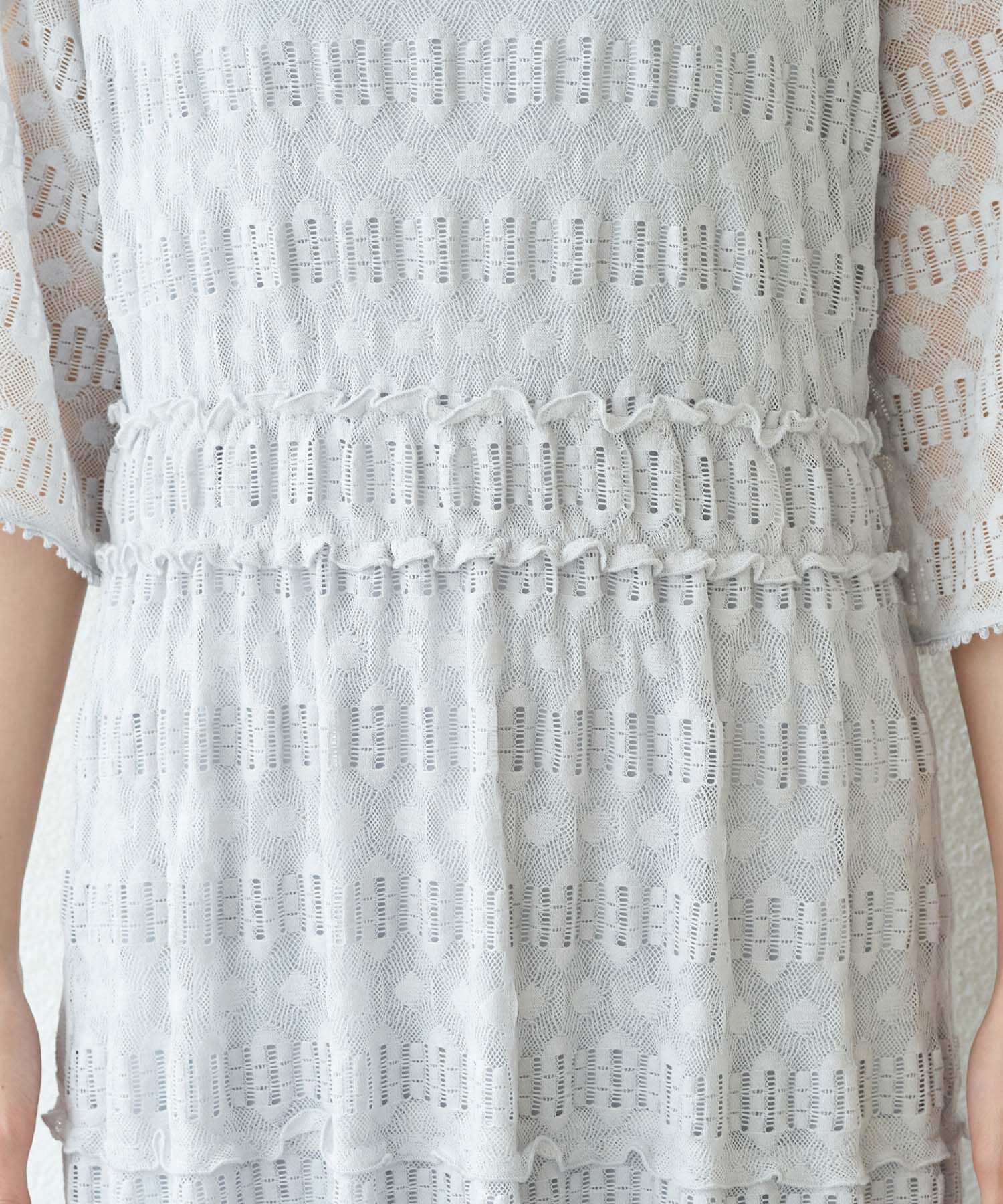 Rope&rsquo;Picnic「【一部店舗限定】【Mon E&rsquo;toile/モンエトワール】ティアードレースDRESS」|ドレス|