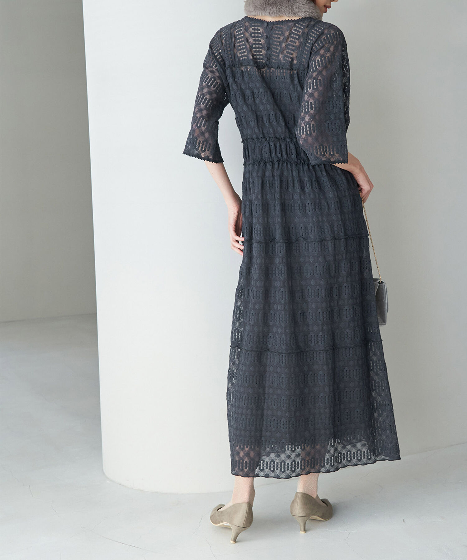 Rope&rsquo;Picnic「【一部店舗限定】【Mon E&rsquo;toile/モンエトワール】ティアードレースDRESS」|ドレス|
