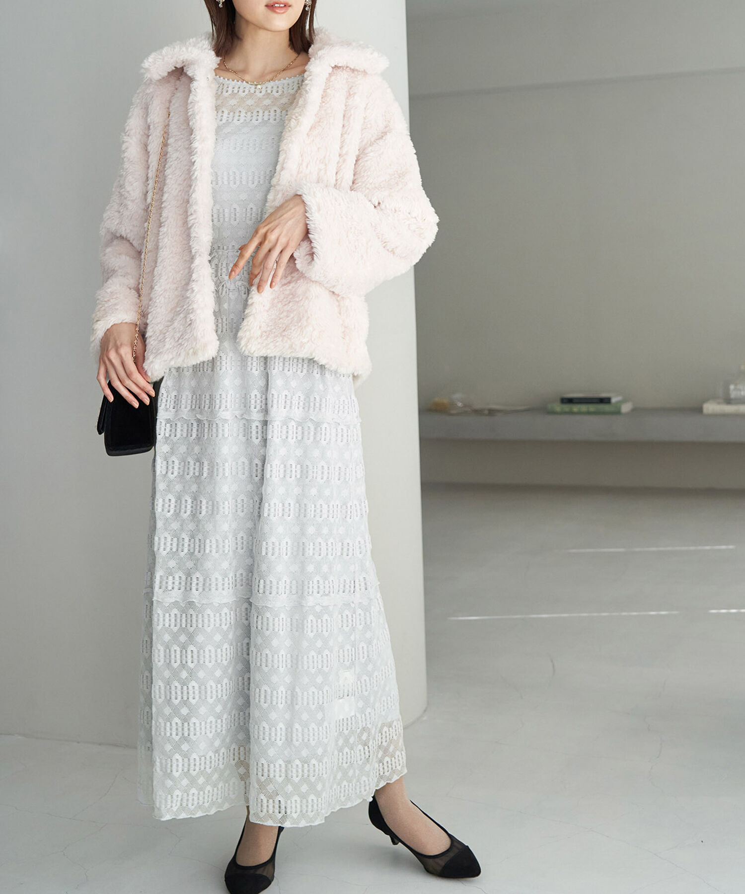 Rope&rsquo;Picnic「【一部店舗限定】【Mon E&rsquo;toile/モンエトワール】ティアードレースDRESS」|ドレス|