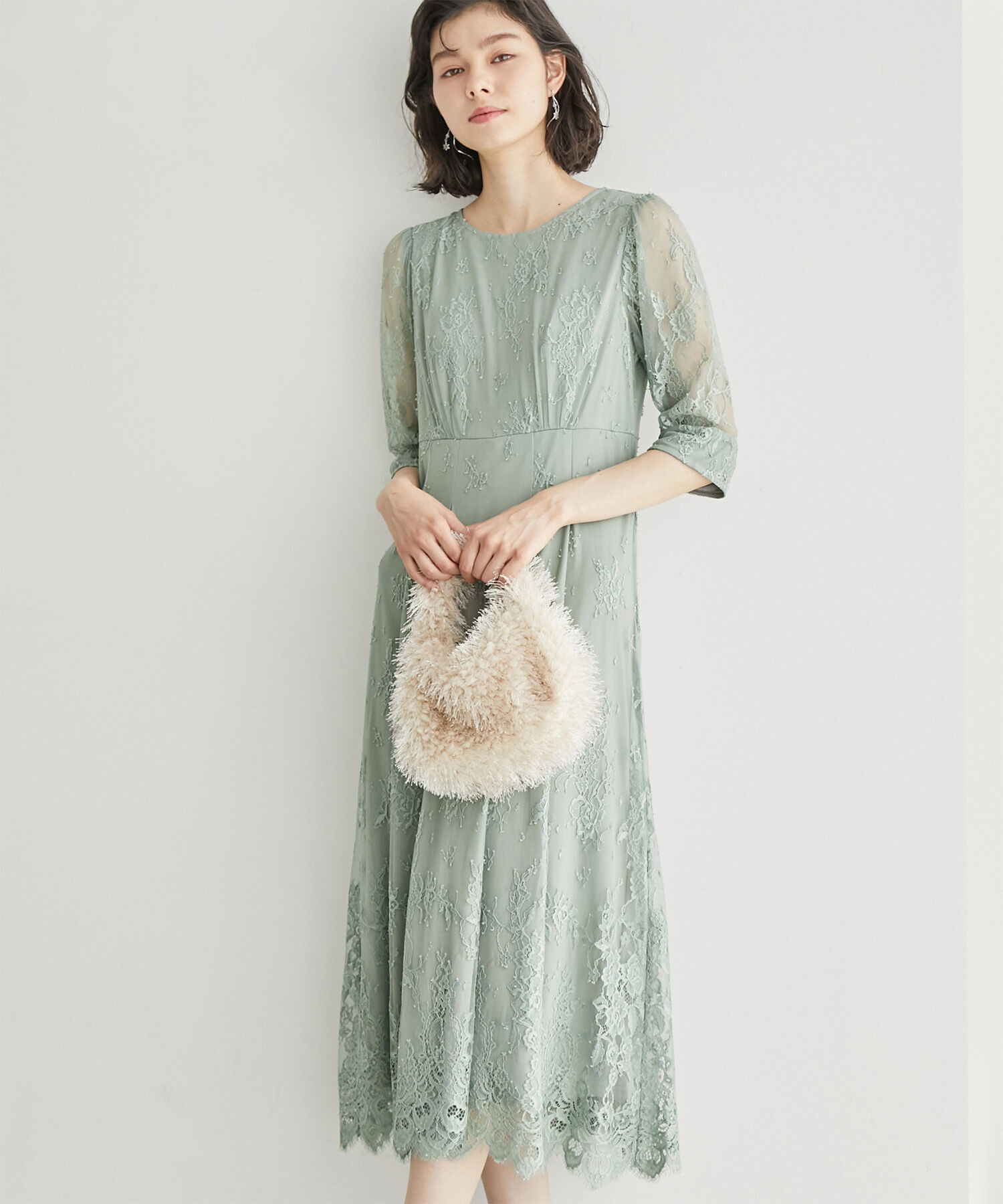 Rope&rsquo;Picnic「【Mon E&rsquo;toile/モンエトワール】結婚式にも/レースタックDRESS」|ドレス|