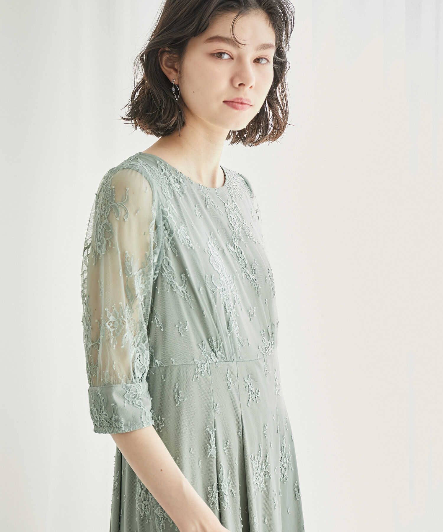Rope&rsquo;Picnic「【Mon E&rsquo;toile/モンエトワール】結婚式にも/レースタックDRESS」|ドレス|