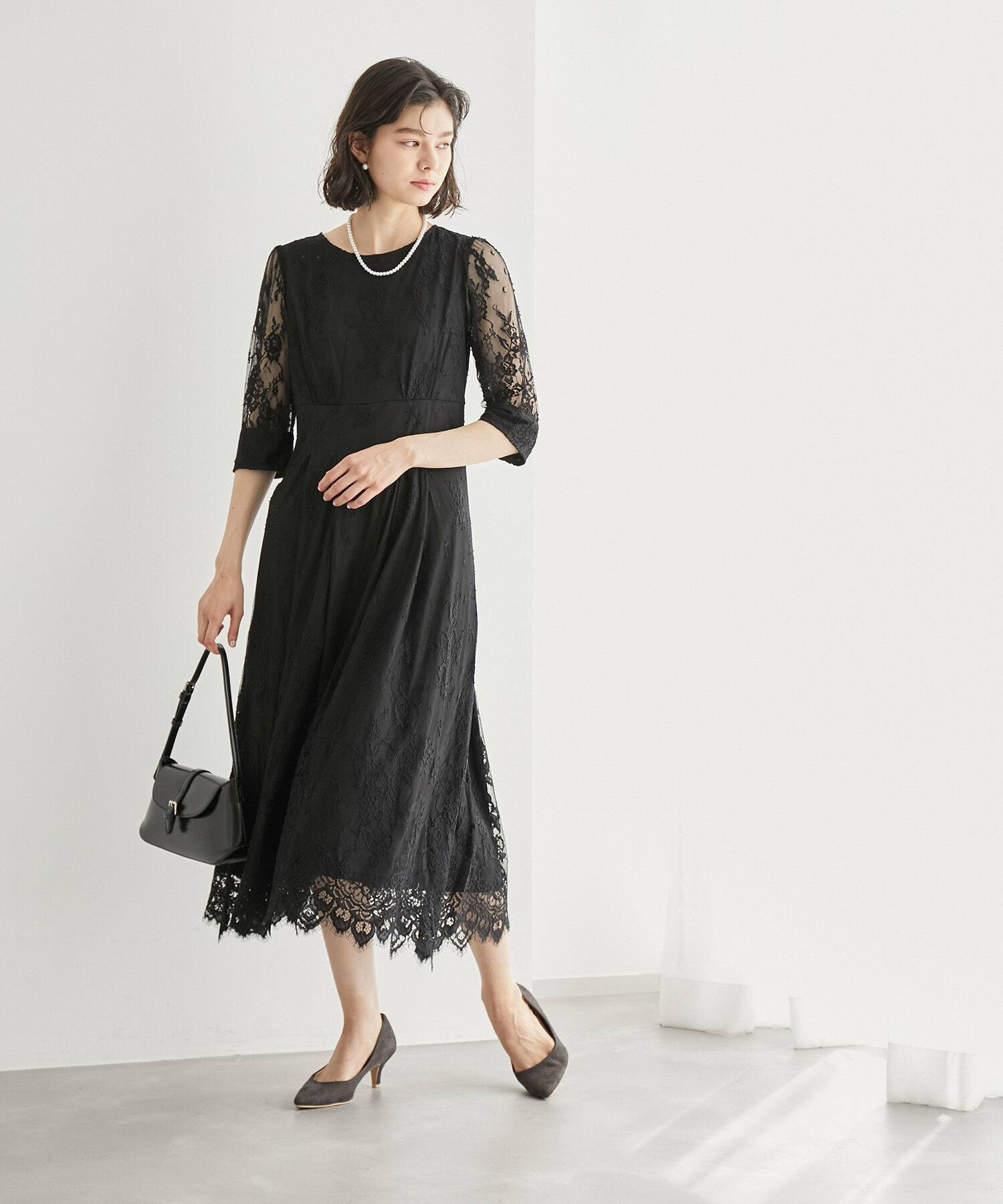 Rope&rsquo;Picnic「【Mon E&rsquo;toile/モンエトワール】結婚式にも/レースタックDRESS」|ドレス|