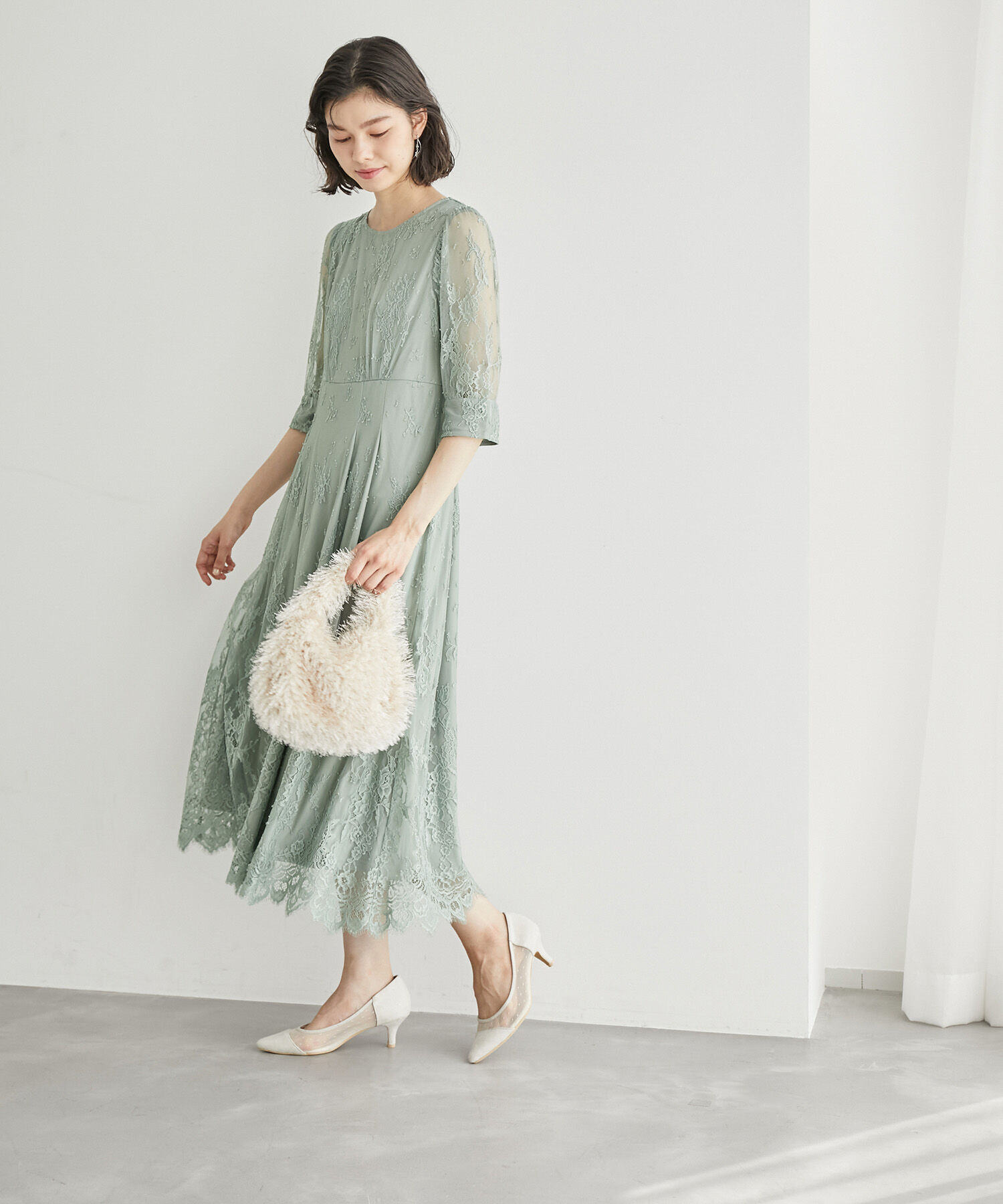 Rope&rsquo;Picnic「【Mon E&rsquo;toile/モンエトワール】結婚式にも/レースタックDRESS」|ドレス|