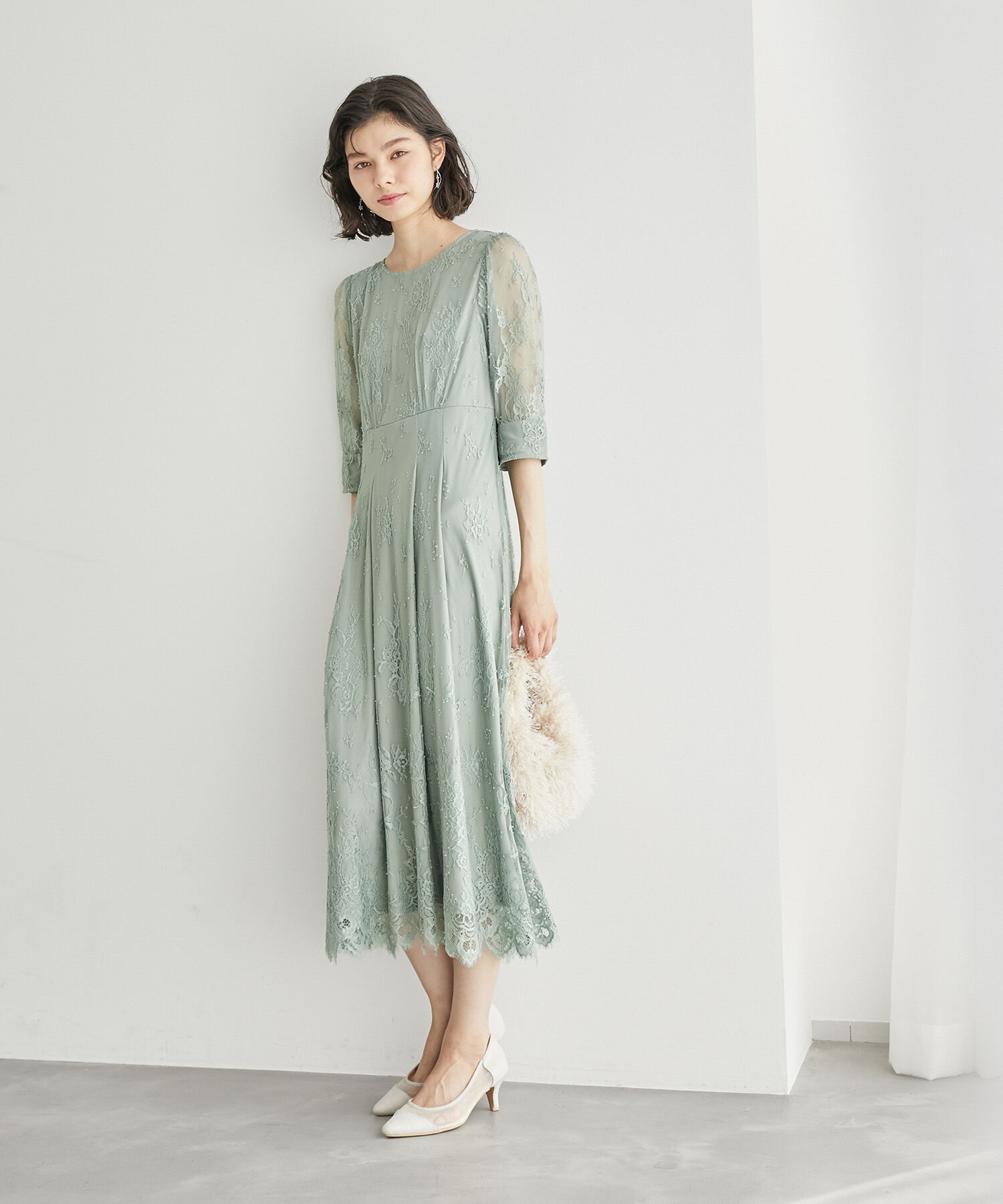 Rope&rsquo;Picnic「【Mon E&rsquo;toile/モンエトワール】結婚式にも/レースタックDRESS」|ドレス|