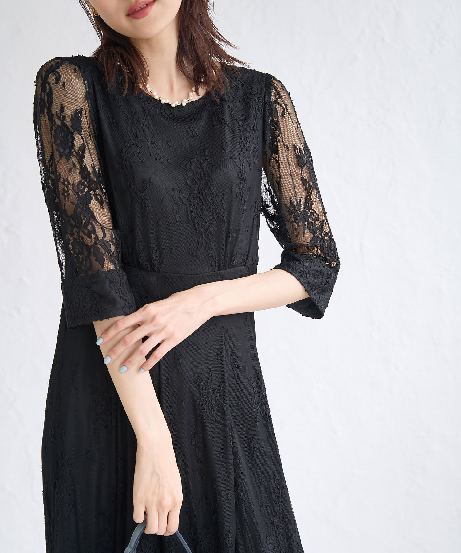 Rope&rsquo;Picnic「【Mon E&rsquo;toile/モンエトワール】結婚式にも/レースタックDRESS」|ドレス|