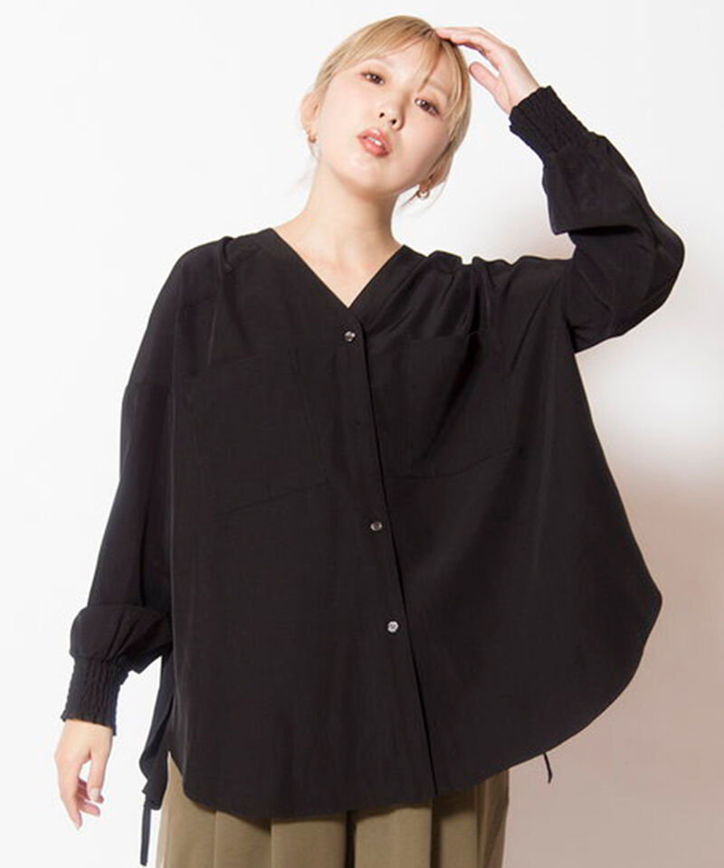  「ドロストヘムビッグシャツ」|シャツ・ブラウス|BLACK