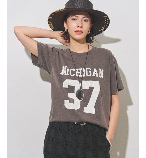  「フロントナンバーTシャツ」|Tシャツ・カットソー|チャコールグレー