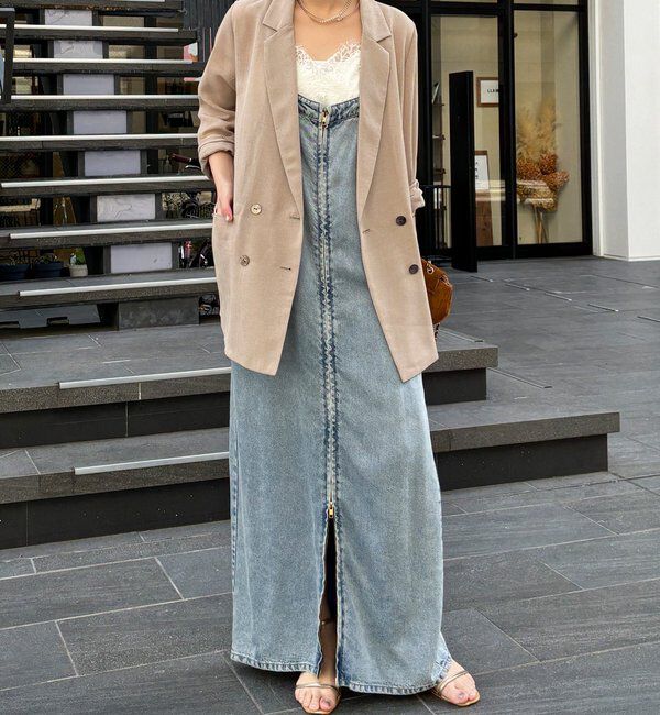  「リヨセルデニムジャンスカ」|ワンピース|スカイブルー