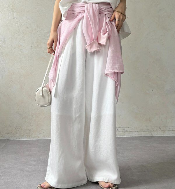  「【セットアップ可能】リヨセルタックパンツ」|チノ|